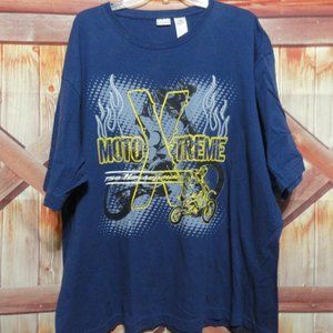 Moto Xtreme Dirt biking 750 Horse power, flame graphic T~gently worn